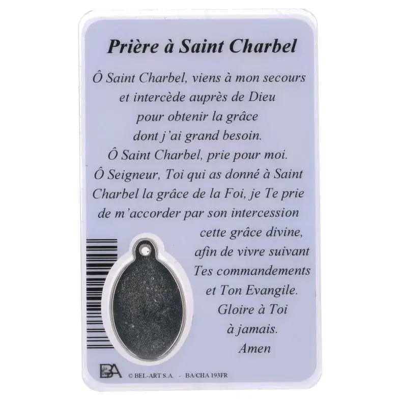 Carte-médaille-prière - St Charbel - Néerlandais