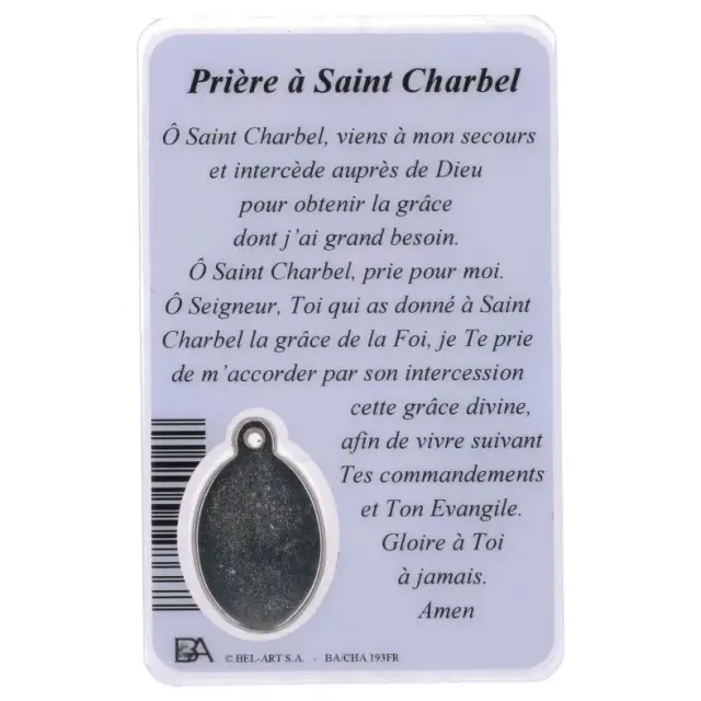Carte-médaille-prière - St Charbel - Néerlandais