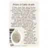 Kaart-medaille-gebed - H Carlo Acutis - Frans