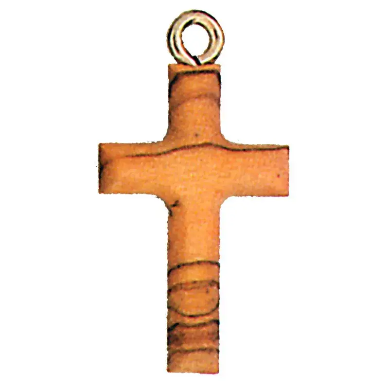 Croix s/cordon 30 mm Bois d'olivier