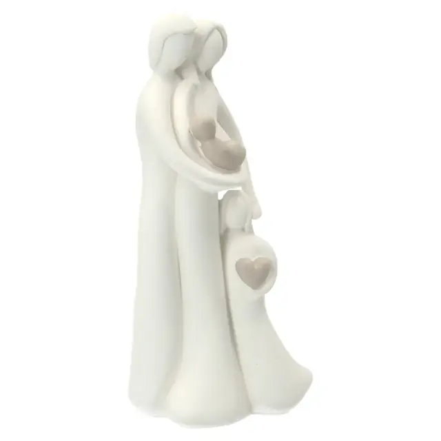 Ste famille 20 cm - résine blanche