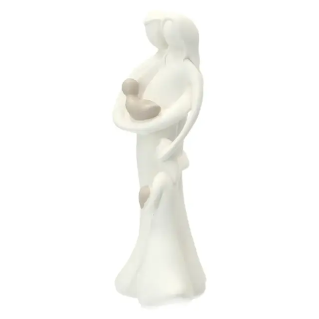 Ste famille 20 cm - résine blanche