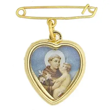 Sierspeld + Medaille H Antonius - Verguld 1.5 cm