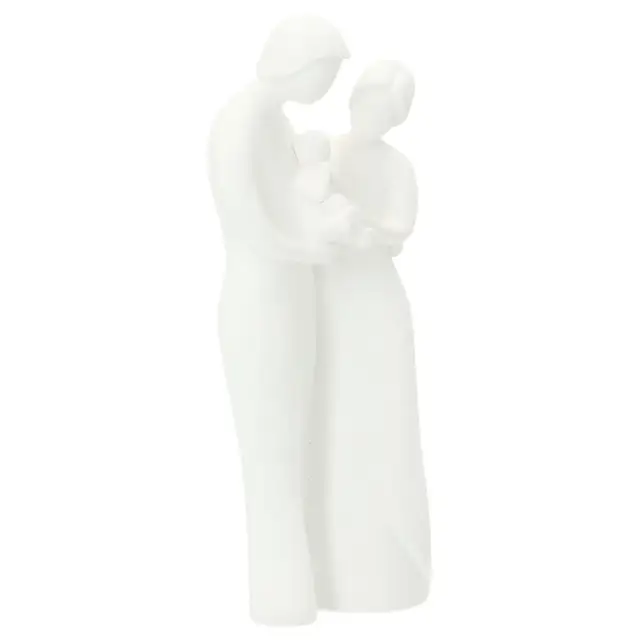 Ste famille 20 cm - résine blanche
