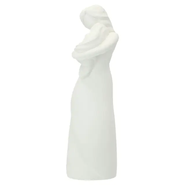 Vierge et enfant 13 cm - résine blanche