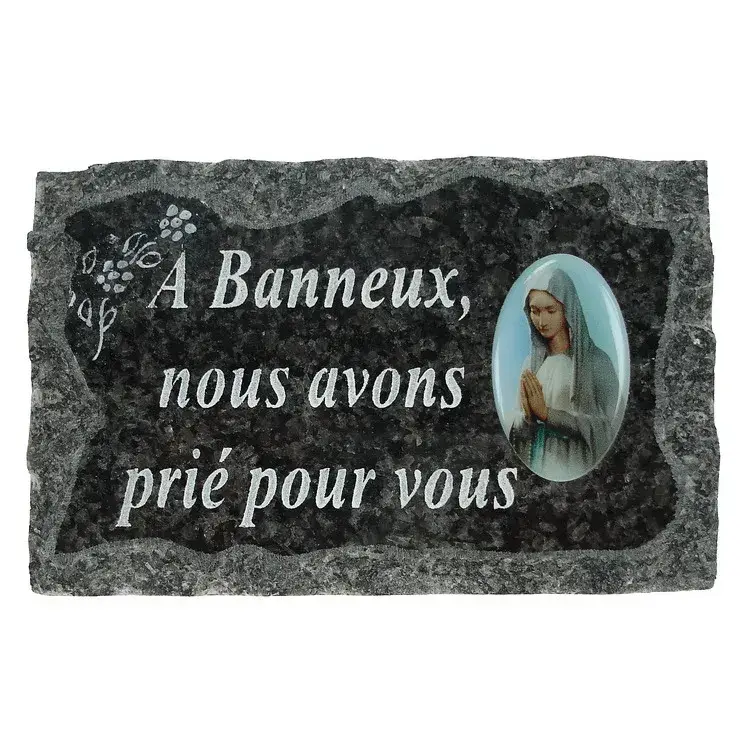 Plaque Cimetiere A Banneux Nous Avons Prie Pour Vous 9x14