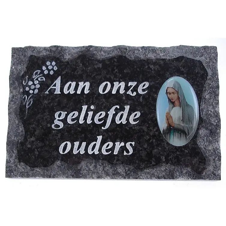 Plaque Cimetiére 9x14 cm - Aan onze geliefde ouders