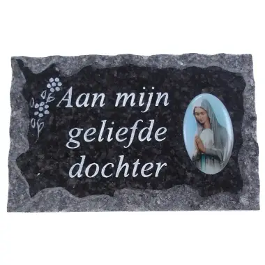 Plaque Cimetiere Aan Mijn Geliefde Dochter 9x14