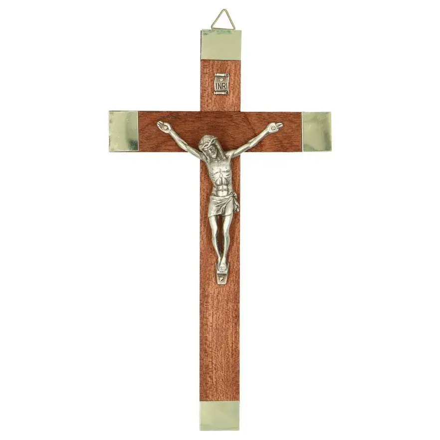 Kruisbeeld - 20 cm - Hout Lichtbruin