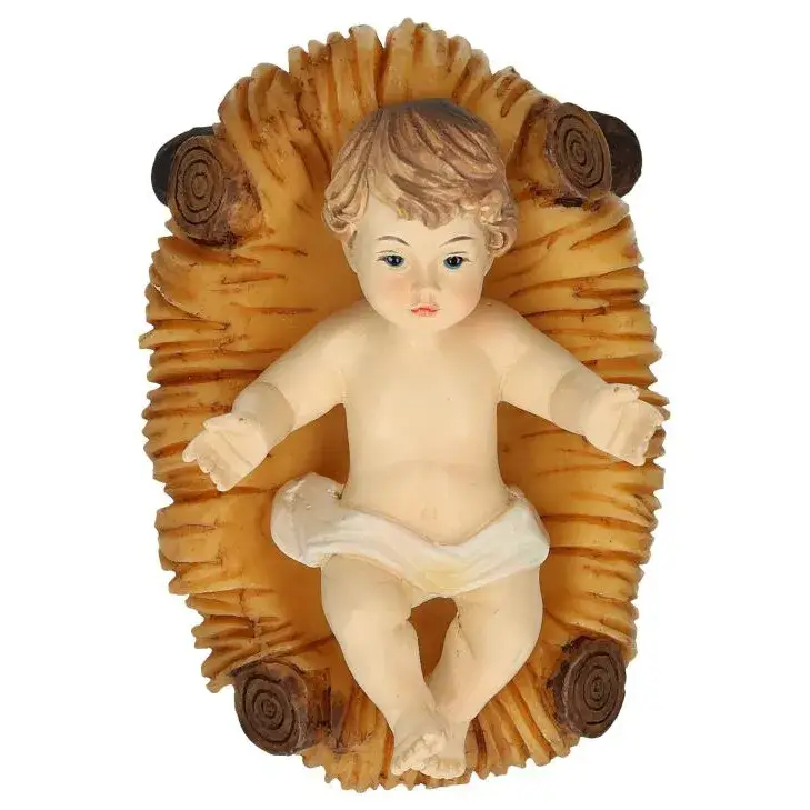 Kindje Jezus 7.5 Cm + Wieg