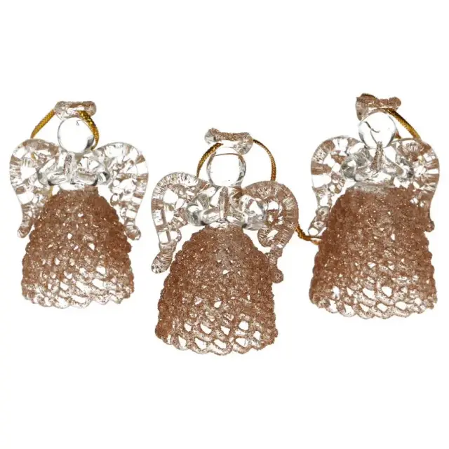Angel 5 cm Glass bronze color Ass 3 / Set