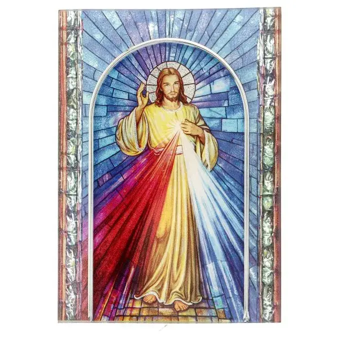 Cadre en verre Christ Miséricordieux 10 x14 cm