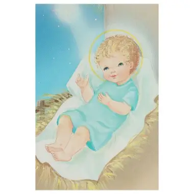 Carte Postale - Enfant Jésus dans le berceau
