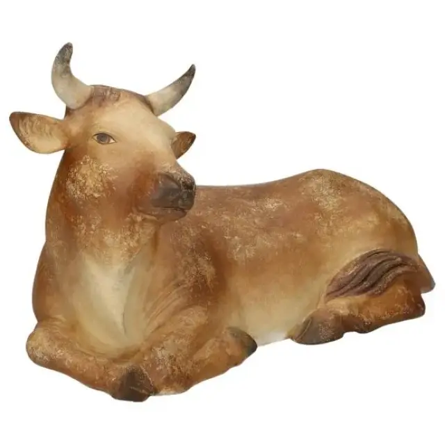 Crèche de Noël en bois : Boeuf pour pers. 50 cm Or - Antique