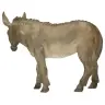 Donkey in wood for christmas nativity set 50 Cm Gold col