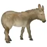 Donkey in wood for christmas nativity set 50 Cm Gold col