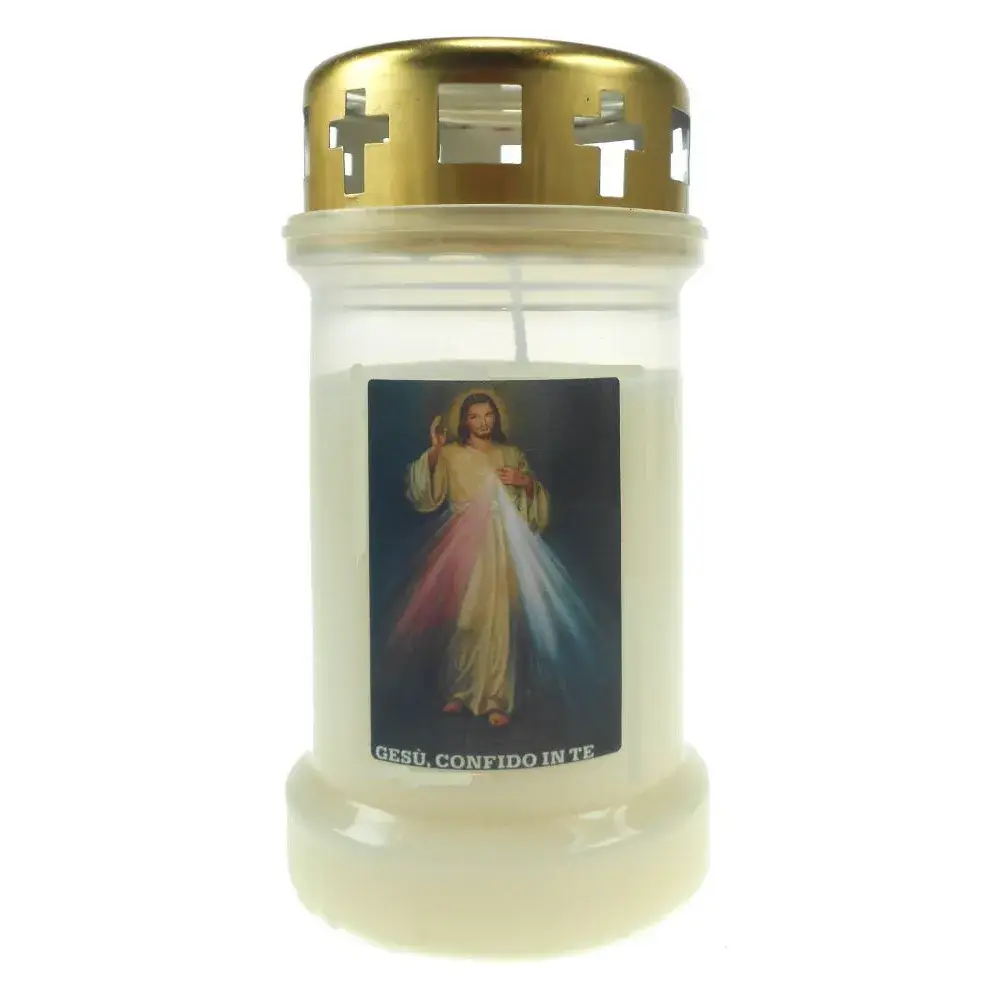 Bougie 3J / CD / blanc / Christ Miséricordieux