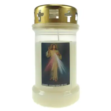 Bougie 3J / CD / blanc / Christ Miséricordieux