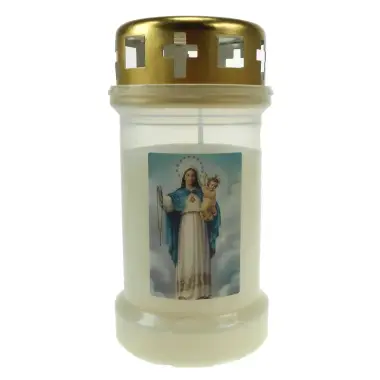 Bougie 3J / CD / blanc / N.D. du Rosaire