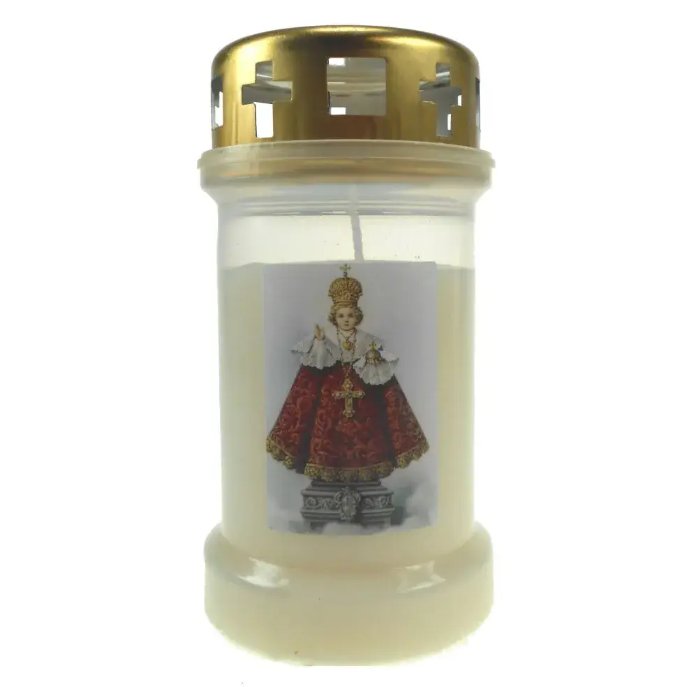 Bougie 3J / CD / blanc / Enf. Jésus de Prague
