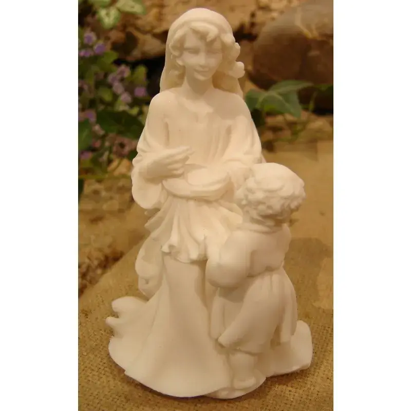 Statue 15 Cm - Vierge et Enfant - Blanc