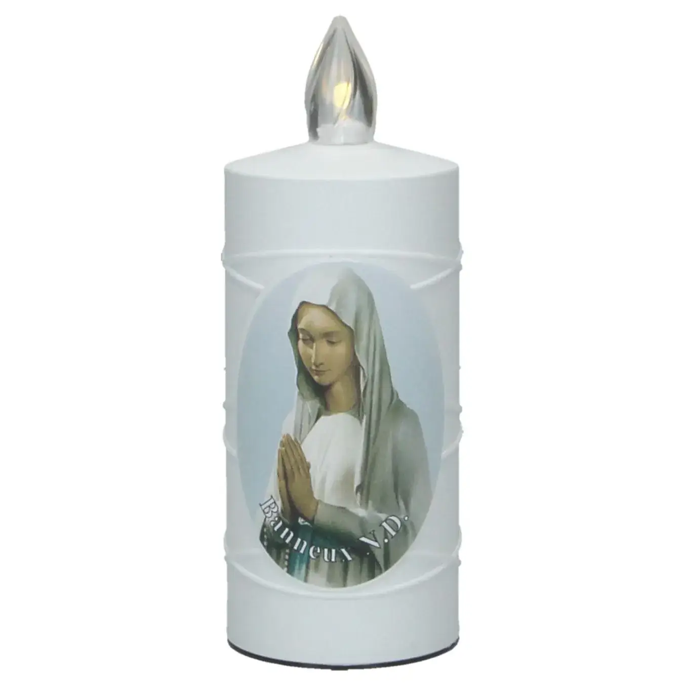 Lampe de cimetière N.D. de Banneux avec 2 piles AA incluses