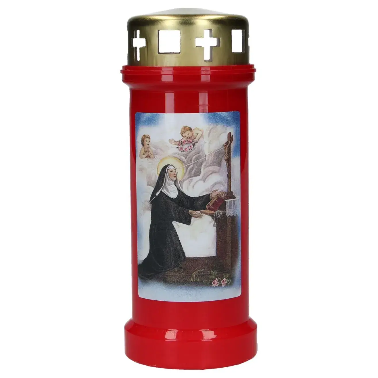 Kaars 6D / KK / rood / Heilige Rita