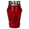 Bougie de cimetière en plastique rouge