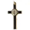 Croix St Benoît - 39 mm - Noir / Doré