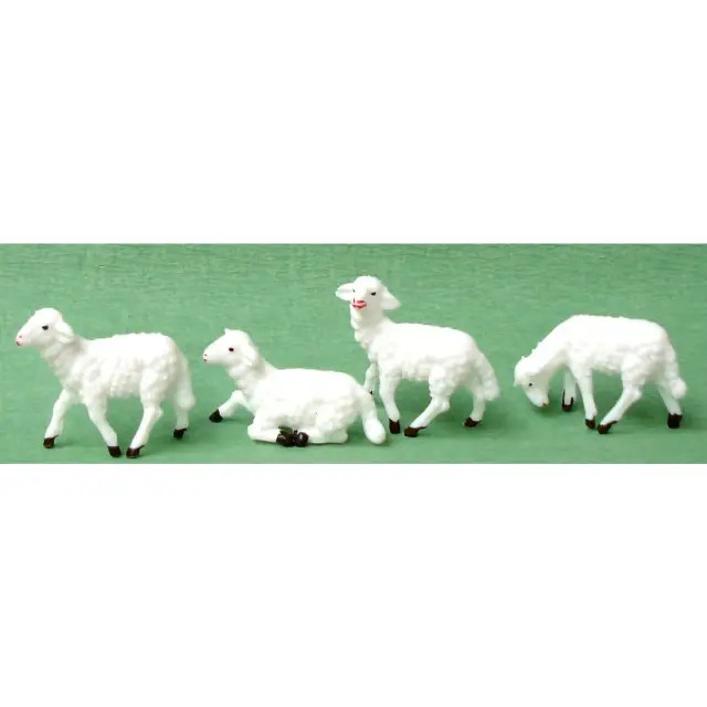 Set de 24 moutons 5 Cm X 4 Cm Pr Creche 12 Cm