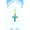 Croix Argent doré "Opal" 15 X 12 Mm