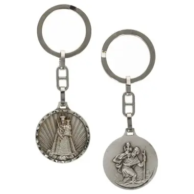 key ring Virgin Coat / St Christopher 30mm