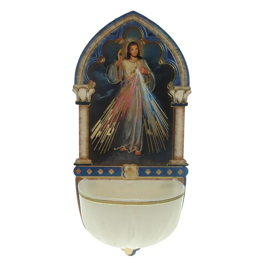 Bénitier 13 cm - Christ Miséricordieux