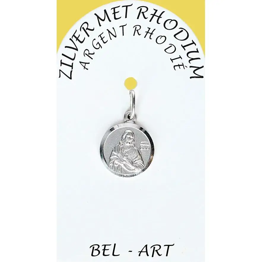 Médaille Argent Rhodié - Scapulaire 12 mm