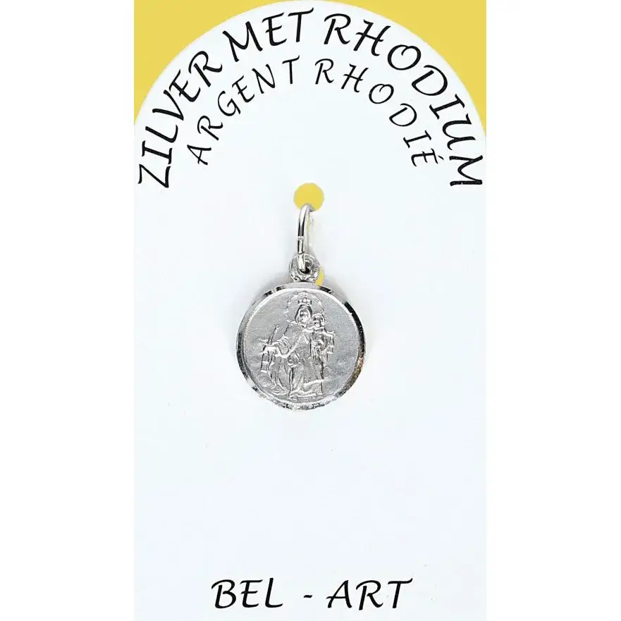 Médaille Argent Rhodié - Scapulaire 12 mm