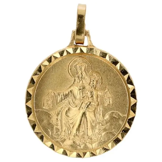 Scapular medal 18 mm Metal Doré