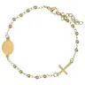 Stalen armband met kruis verschillende kleuren