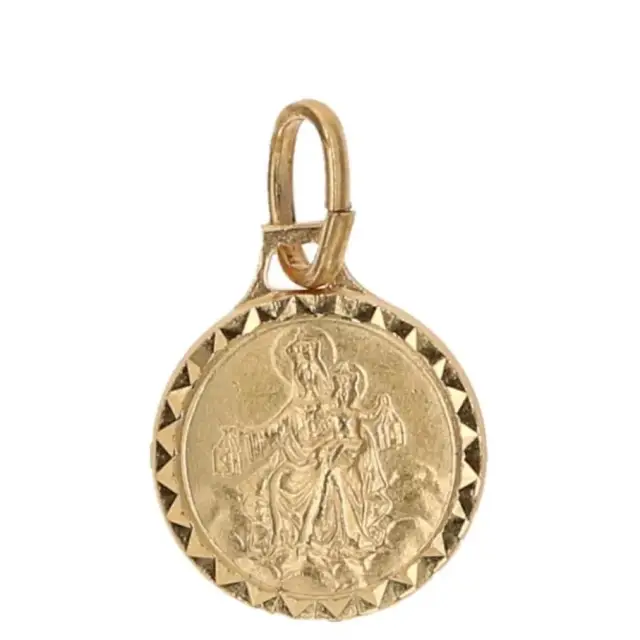Scapular medal 12 mm Metal Doré