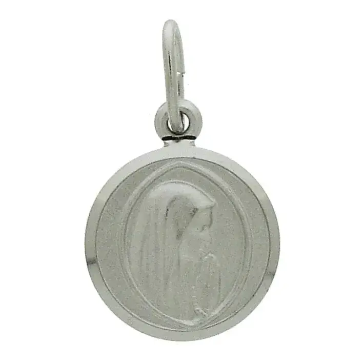 Medal Virgin 12 mm Metal Rhodium