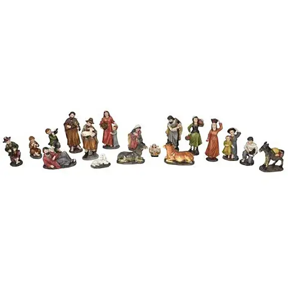 Kerstgroep van 18 figuren - 9 cm