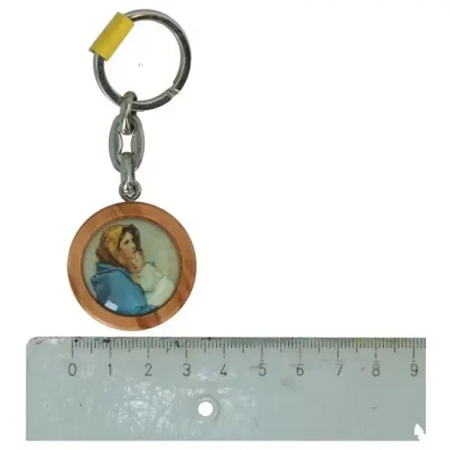 Sleutelhanger H Kristoffel olijvenhout