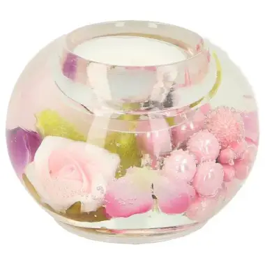 Bougeoir/Chauffe-Plat 06 Cm Mercur "Amour rose"