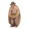 Berger Avec Plateau : crèche de Noël en bois Pema 12 cm