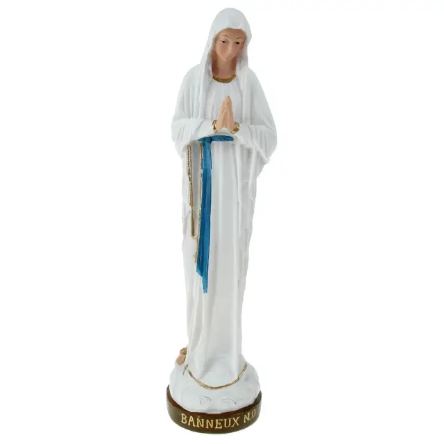 Statue Notre Dame de Banneux 30 cm résine colorée