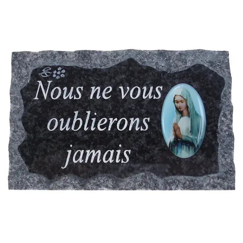 Plaque Cimetiére 9x14 cm - Nous ne vous oublierons jamais