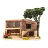 Décor pour santons de Provence Poulailler avec arbre 18 x 10 cm
