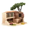 Décor pour santons de Provence Poulailler avec arbre 18 x 10 cm