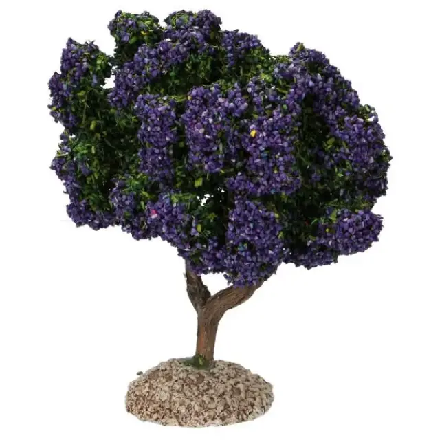 Décor pour santons de Provence Arbre lavande H 15 cm