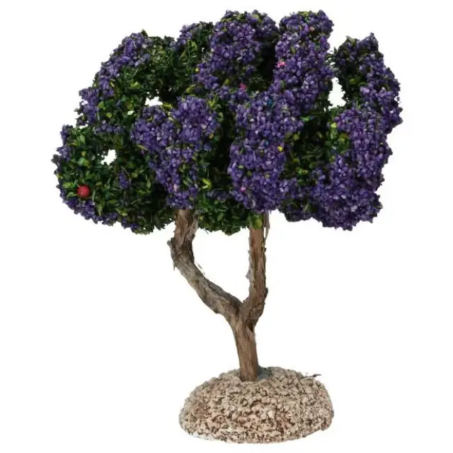 Décor pour santons de Provence Arbre lavande H 15 cm