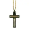 Pendentif plaqué-or+Chaine 60 Cm-Eau Jourdain/Terre Ste